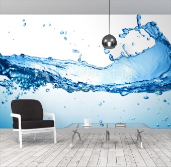 Picture of Water wave on white background